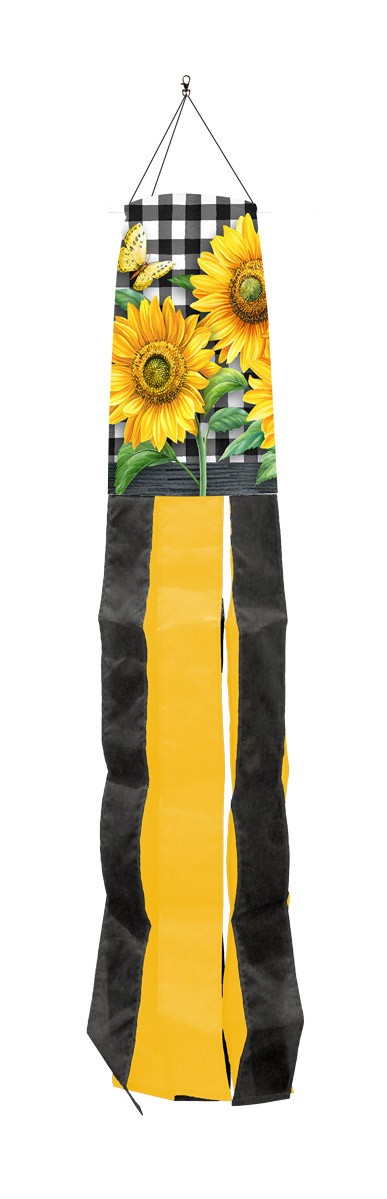 Briarwood Lane Checkered Sunflowers Summer Windsock gallery