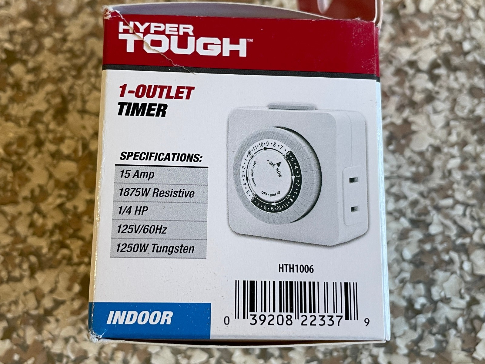 NEW SEALED Hyper Tough 1 Outlet Indoor Timer HTH1006 15amp gallery
