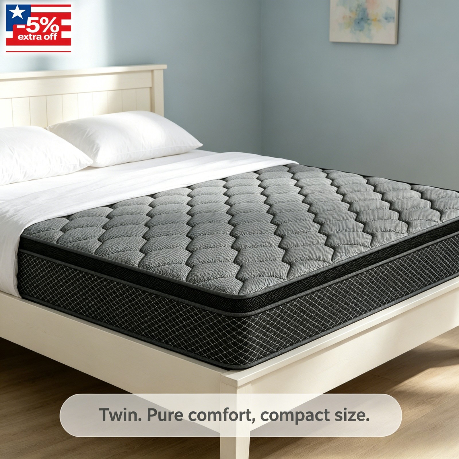 12 14 Inch Gel Memory Foam Hybrid Mattress Twin Full Queen King Size In a Box gallery