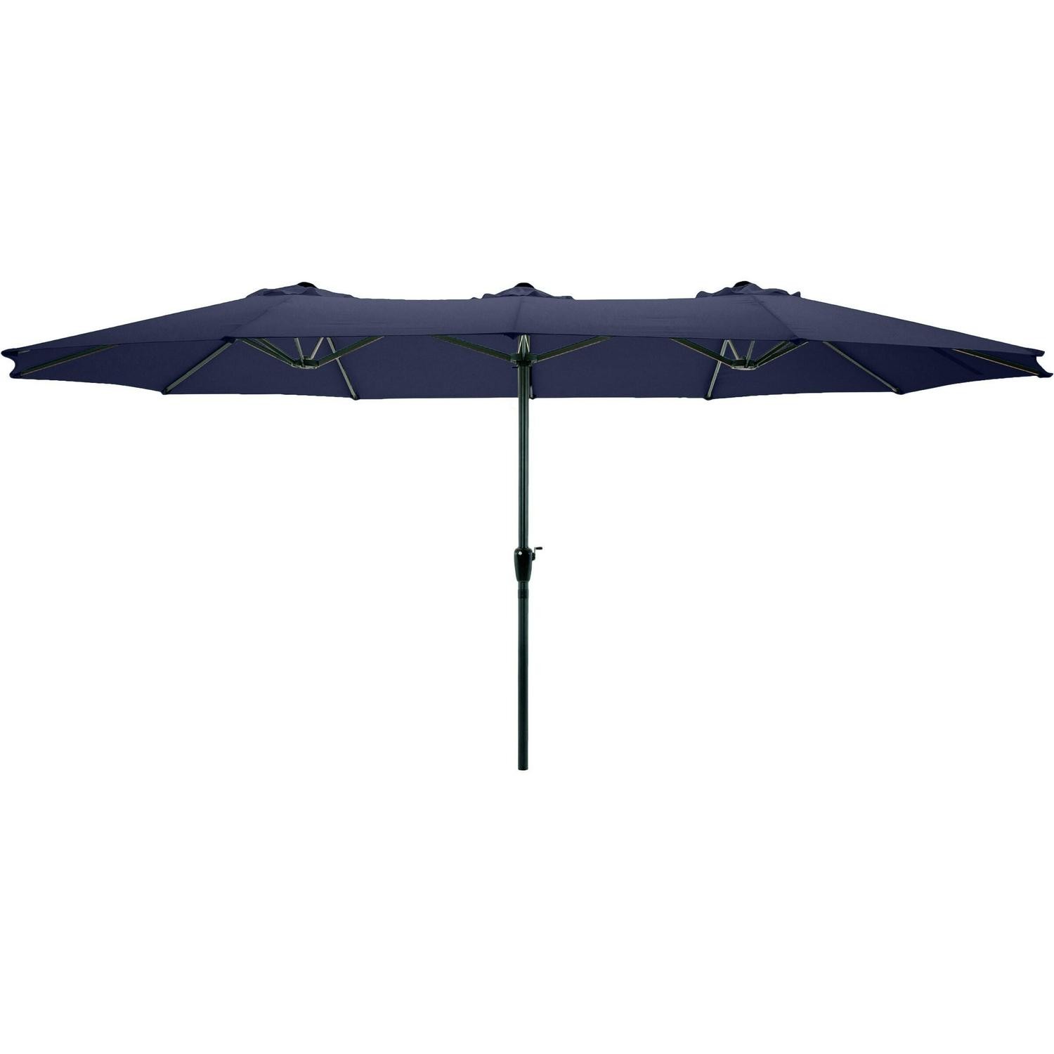 Extra Large Outdoor Umbrella - 15 Ft Double Patio Shade With Easy Hand Crank By gallery