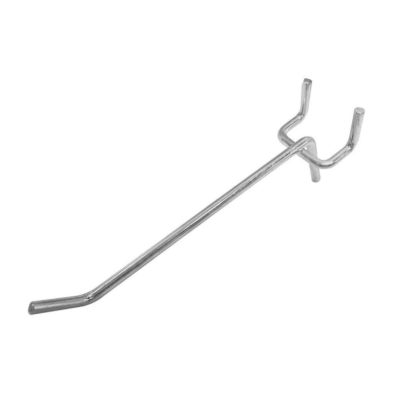 2",4",6",8" Long Peg Board Shelving Hooks 1/8" Thick Zinc Steel-PACK 20,PACK 100 gallery