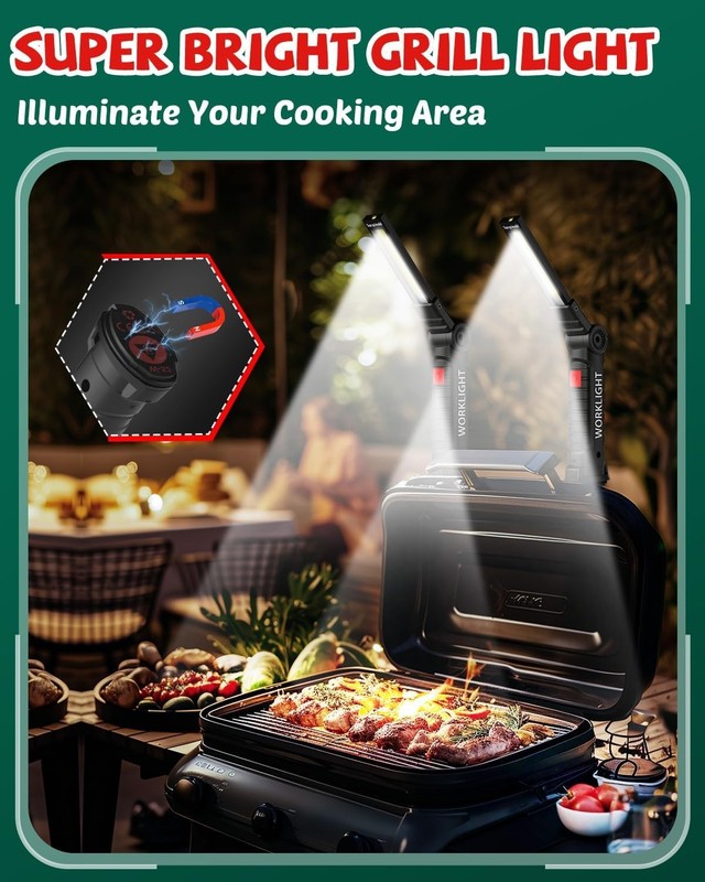 Gift-Ready 2-Pack 800 Lumen LED Work Lights for Every Occasion, Compact Design gallery