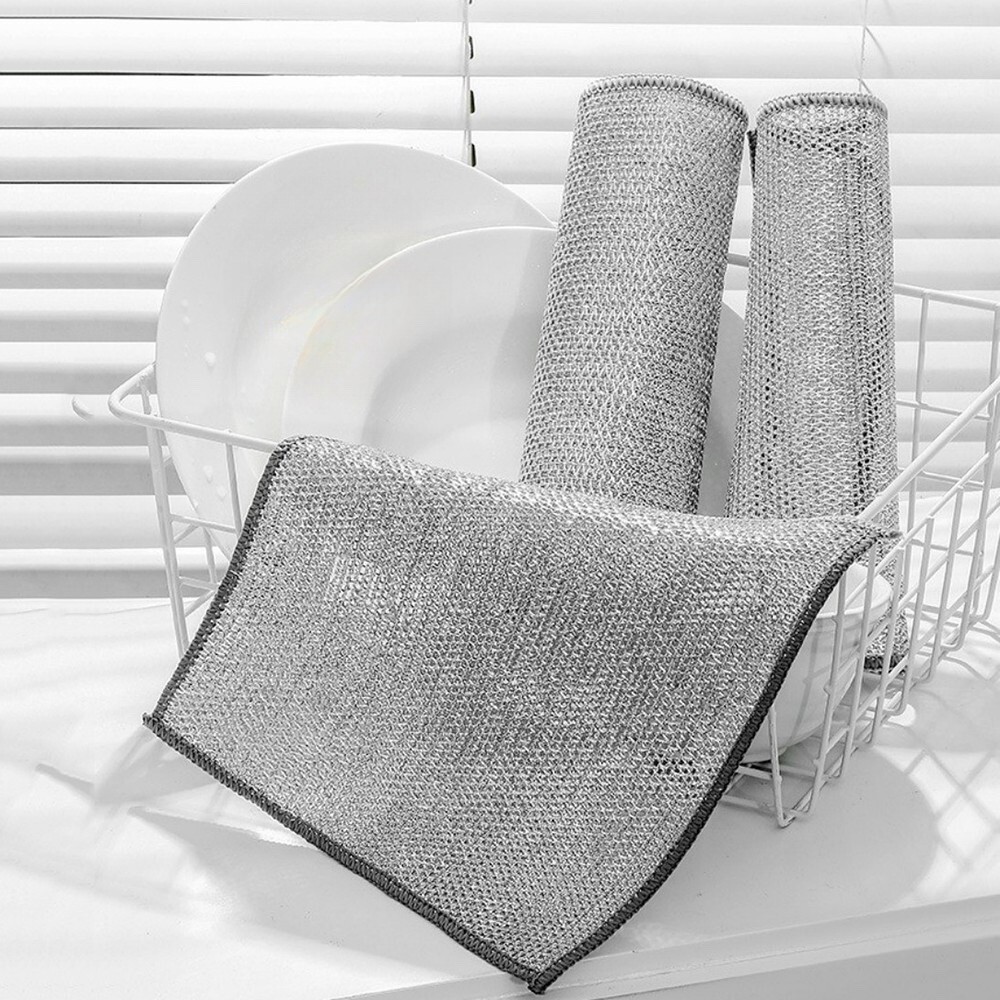 12 Pack Non-Scratch Dishwashing Cloth Mesh Knit Cleaning Cloth For Kitchen gallery