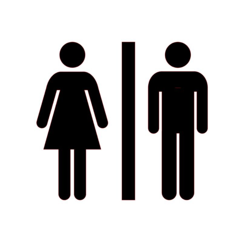 Restroom Bathroom Sticker PICK SIZE COLOR Vinyl Decal Unisex Men Women Sign Shop gallery