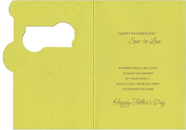 Brown Blue and Yellow Circular Patterns Father's Day Card for Son-in-Law gallery