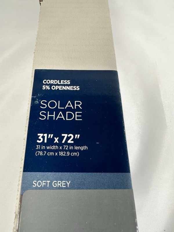 Light Filtering Roller Shades 5% Openness Solar Screen 32”W x 72" H Grey (1279 gallery