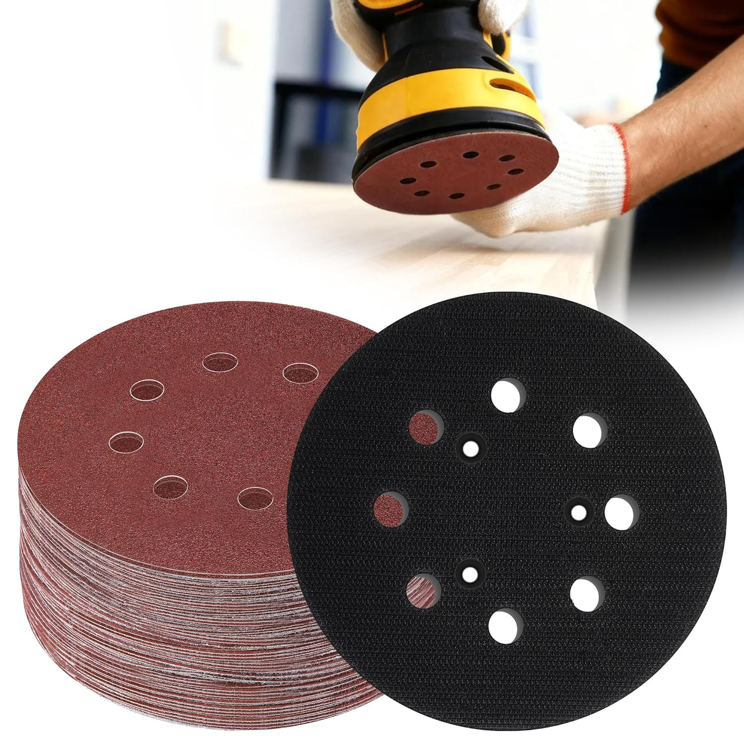 5 Inch Orbital Sander Replacement Pad Compatible with Dewalt DW420/DW421/DW422 gallery