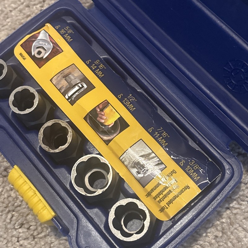 Irwin Bolt Grip Bolt Extractor 5 Pc. Base Set Used once gallery