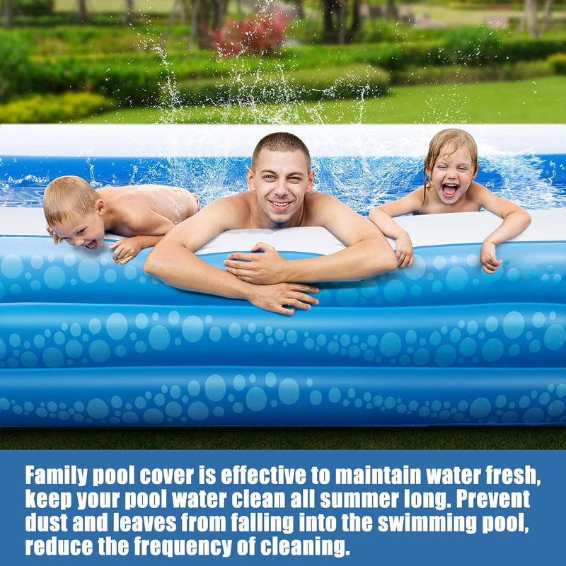 10 x 6 ft Rectangular Pool Cover,Fits 120 in x 72 in (305 cm x 183 cm),Dustproof gallery
