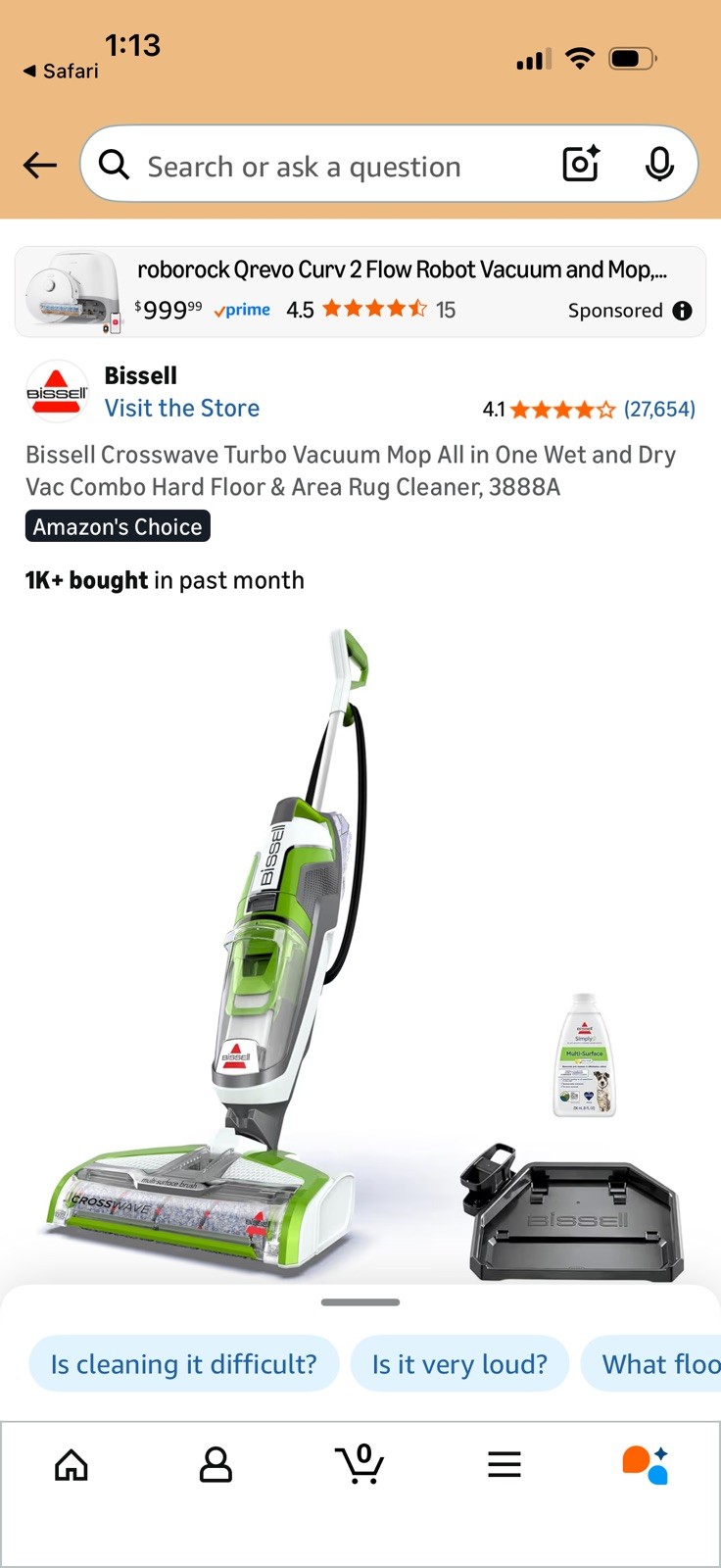 BISSELL CrossWave 1785P All-in-One Wet Dry Vaccum Cleaner. gallery