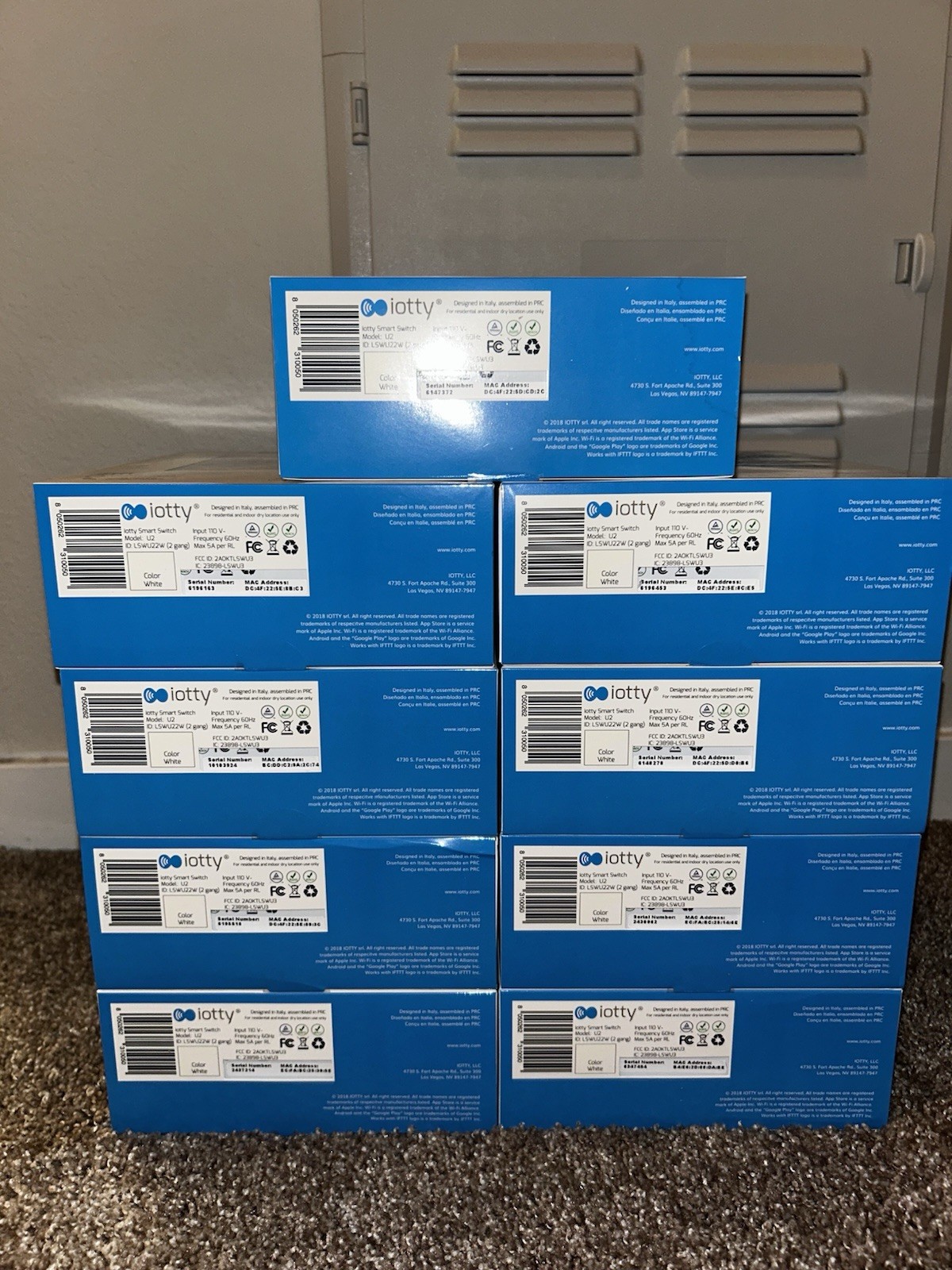 iotty Wi-Fi Touch Smart Light Switch 2-Gang 9-Pack White Alexa/Google gallery