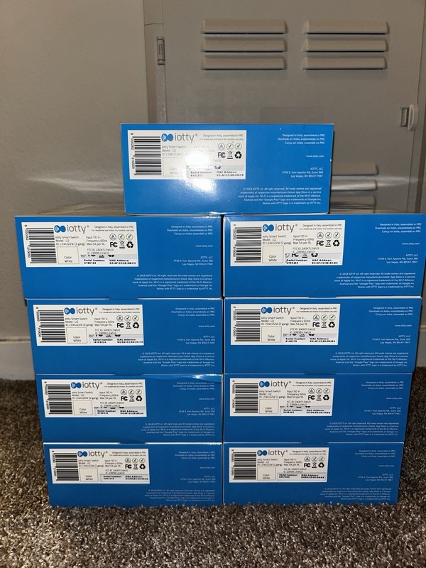 iotty Wi-Fi Touch Smart Light Switch 2-Gang 9-Pack White Alexa/Google gallery