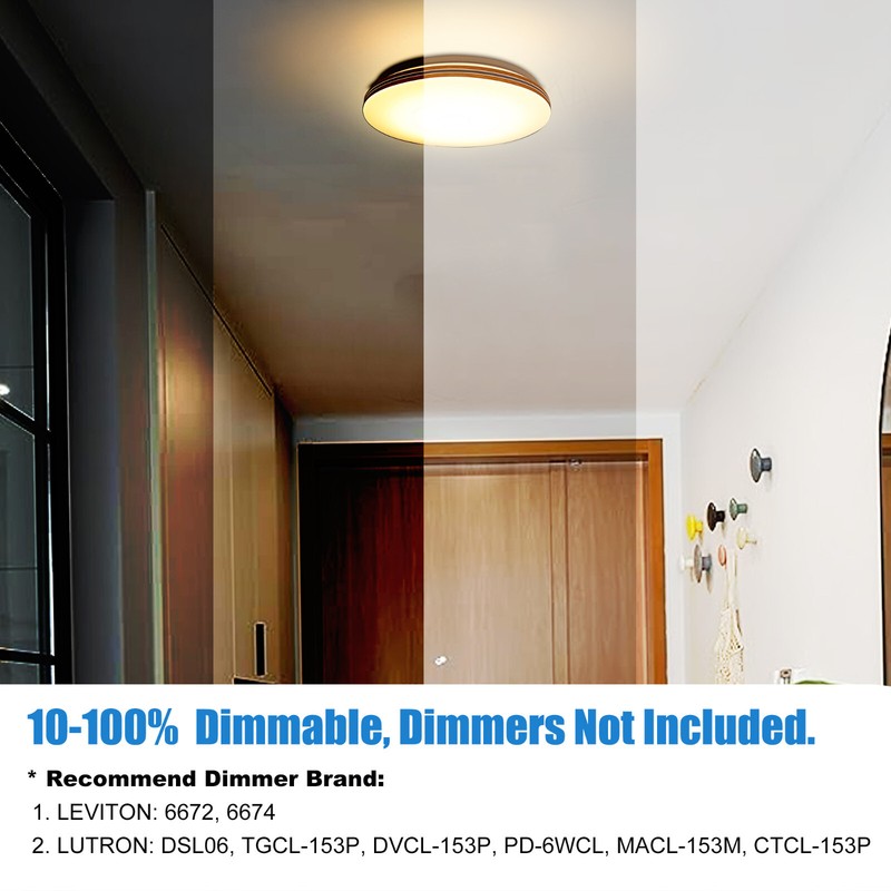 13 Inch Flush Mount LED Ceiling Light ,3000K/4000K/5000K 3 Color Temperatures gallery