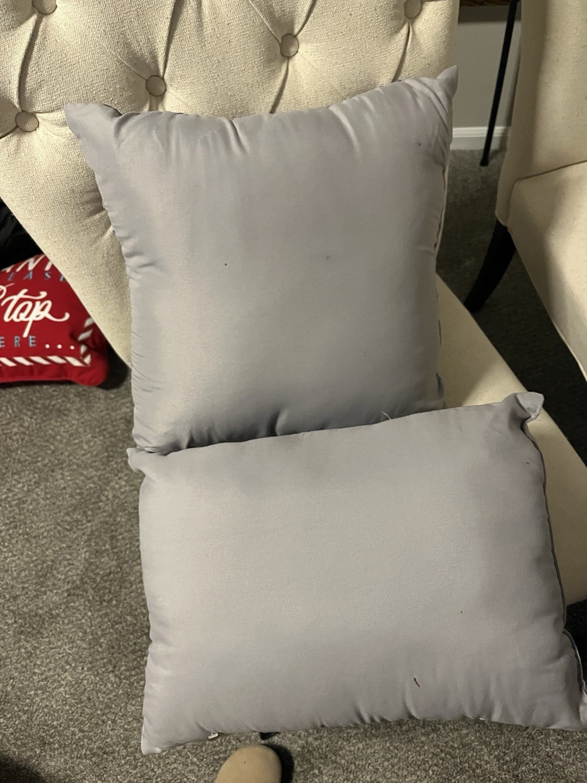 Square and Rectangle Throw Pillows Gray Set of 2 Home Decor gallery