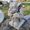 Concrete Contemplative Garden Gargoyle 11 Inches Tall gallery