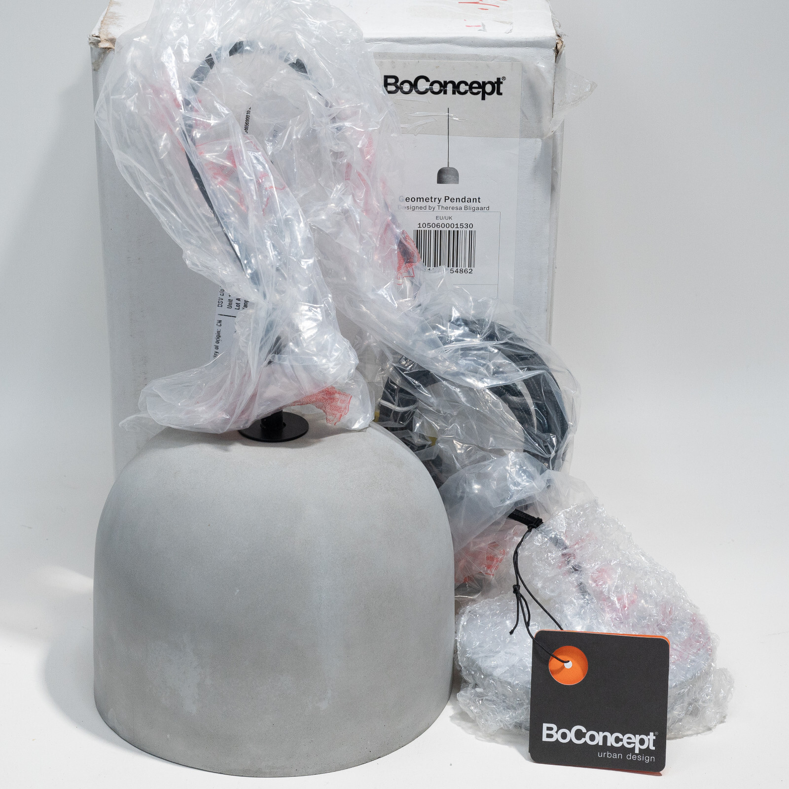BoConcept Concrete Pendant Light Shade by Theresa Bligaard 20x15.5cm - As New gallery