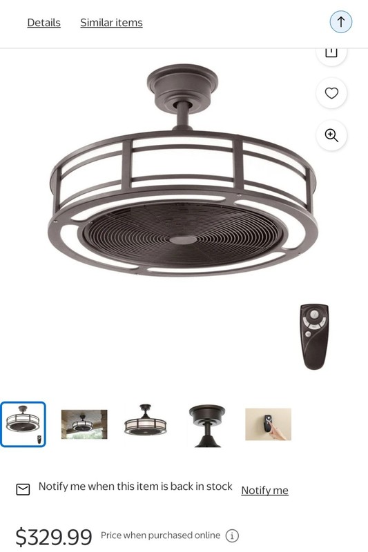 Home Decorators Collection 23" LED Indoor/Outdoor Brushed Nickel Ceiling Fan... gallery