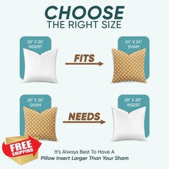 Pillow Insert Synthetic Down Alternative 26×26 Square Throw Pillow