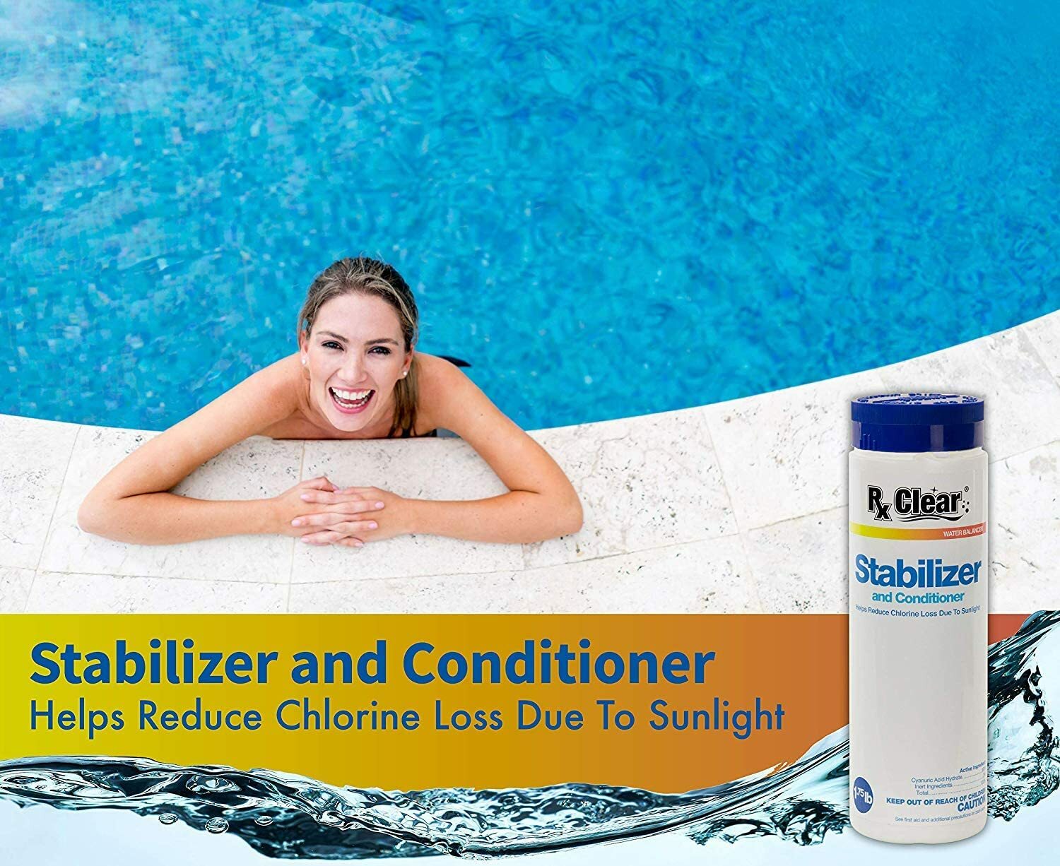 Rx Clear Conditioner & Stabilizer Cyanuric Acid For Swimming Pools - Choose Kit gallery
