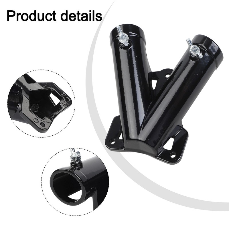 V Shape Flag Pole Bracket Holder Dual Slots for Two Flags Display gallery