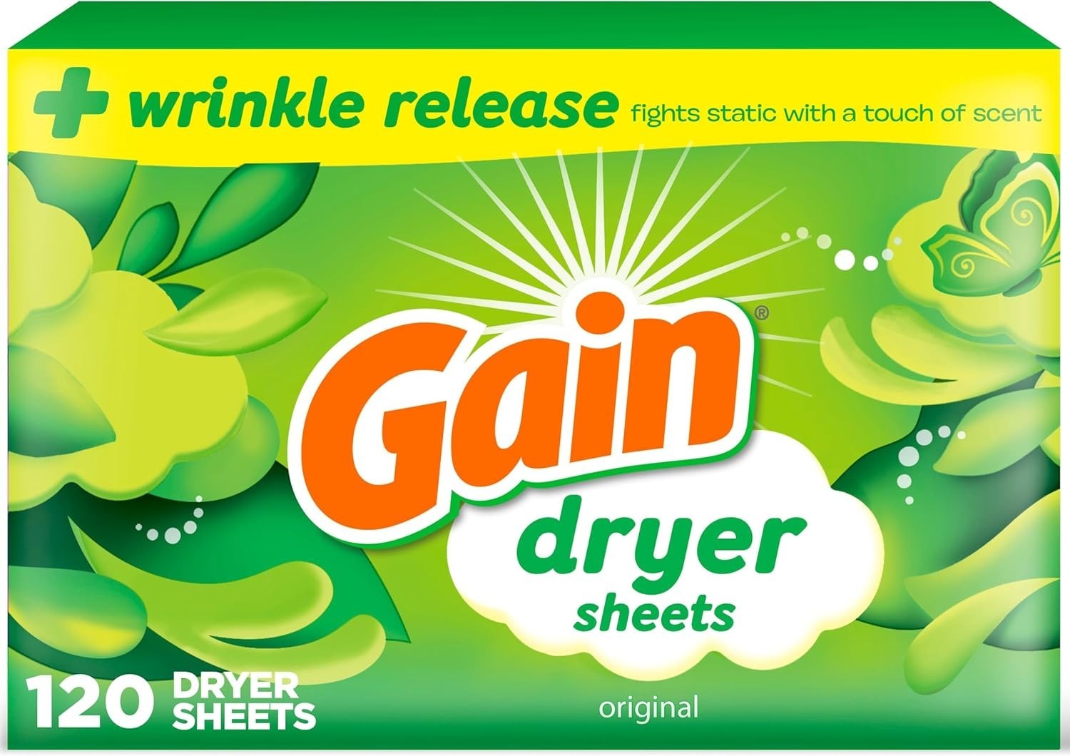 Gain Dryer Sheets 240 Count - Original Scent Wrinkle Release Anti Static Laundry gallery