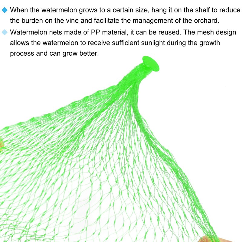 Watermelon Nets 11.81 Inch Hanging Melon Hammocks Bag for Garden Green 50 Pack gallery