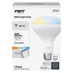 Feit BR30 E26 (Medium) Smart-Enabled LED Bulb Tunable White 65 Watt Equiv 1 pk