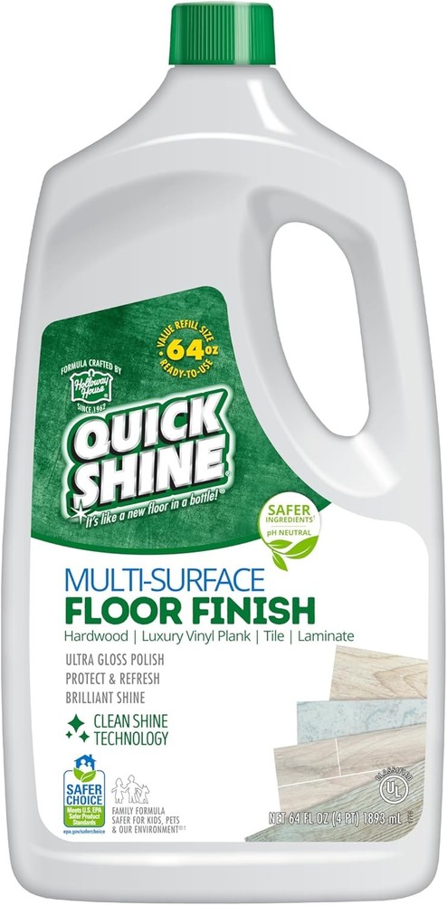 Quick Shine Multi Surface Floor Finish 64oz | Cleaner & Polish to use on Hardwoo