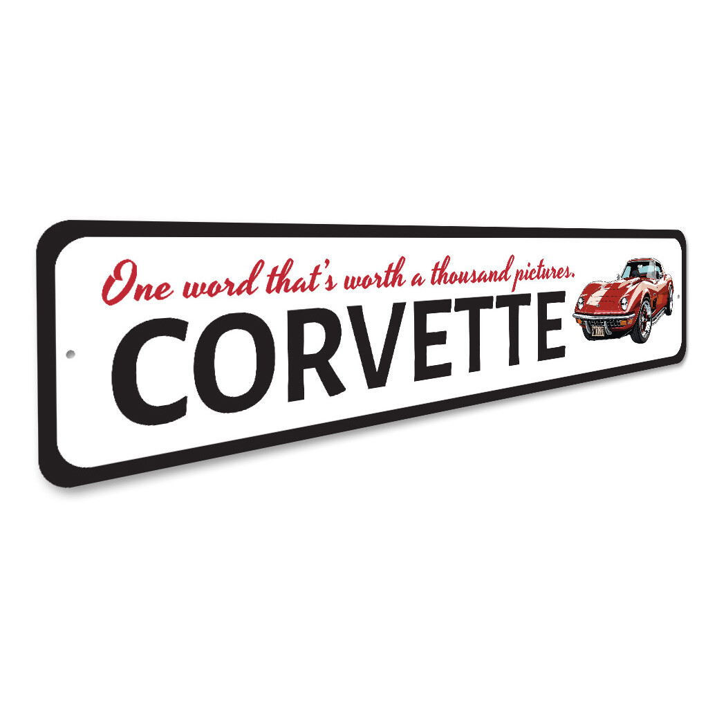 Chevy Corvette Man Cave Wall Decor Metal Sign gallery