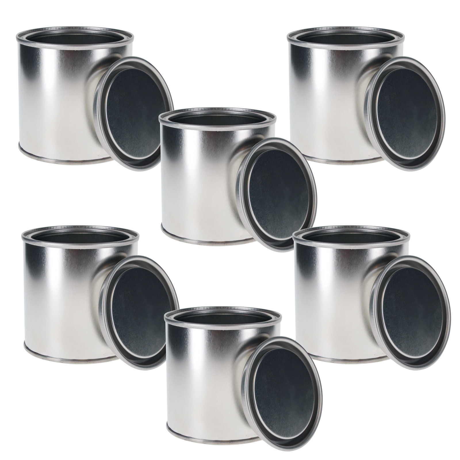 1 Half-Pint (8 Ounce) Paint Cans & Lids (6 Pack) Unlined Metal Paint Cans gallery