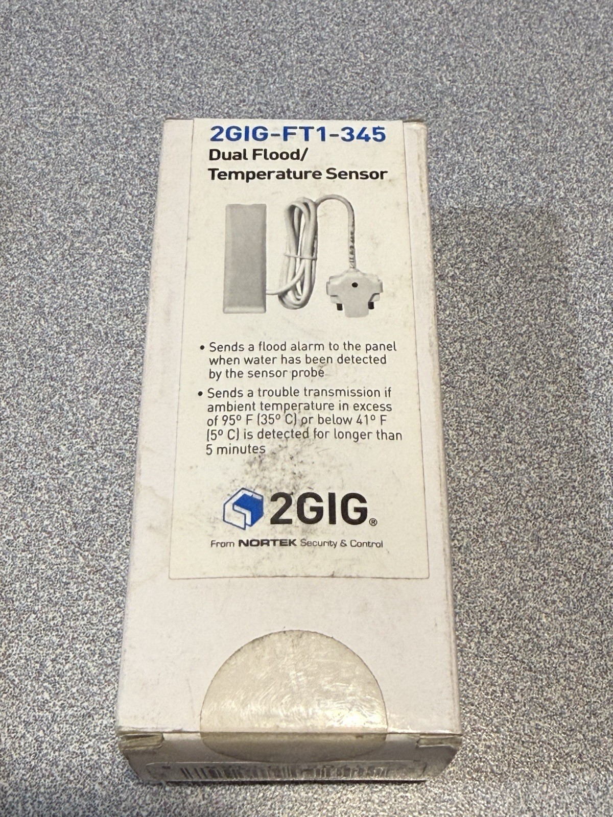 2GIG-FT1-345 Wireless Flood / Temperature Sensor NEW IN ORIGINAL BOX gallery