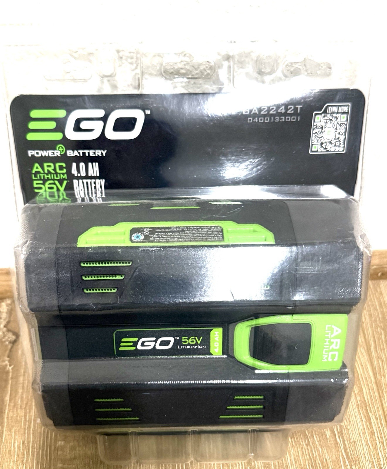 EGO Power+ BA2242T 56-Volt 4.0Ah Upgraded Fuel Gauge Battery, Green gallery