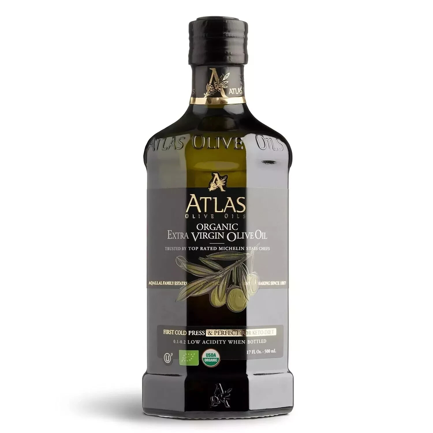 Atlas Organic Cold Pressed Moroccan Extra Virgin Olive Oil, Polyphenol Rich, NEW gallery