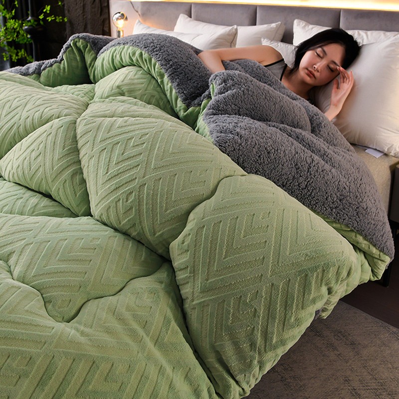 Reversible Super Thick Winter Comforter Plush Down Alternative Quilted Comforter gallery