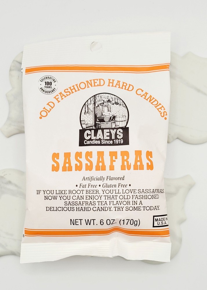 Claeys Sassafras Sanded Candy Drops Hard Candies Natural Gluten Free 6oz