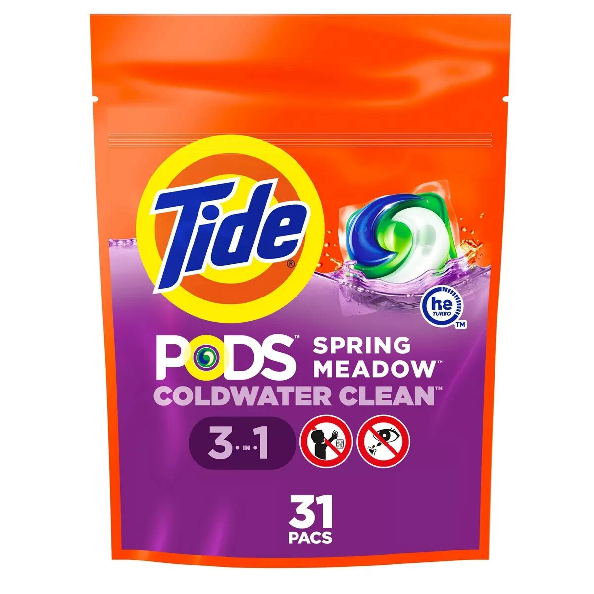 Tide Pods Laundry Detergent, Spring Meadow, 31 Count, 28 ounces gallery