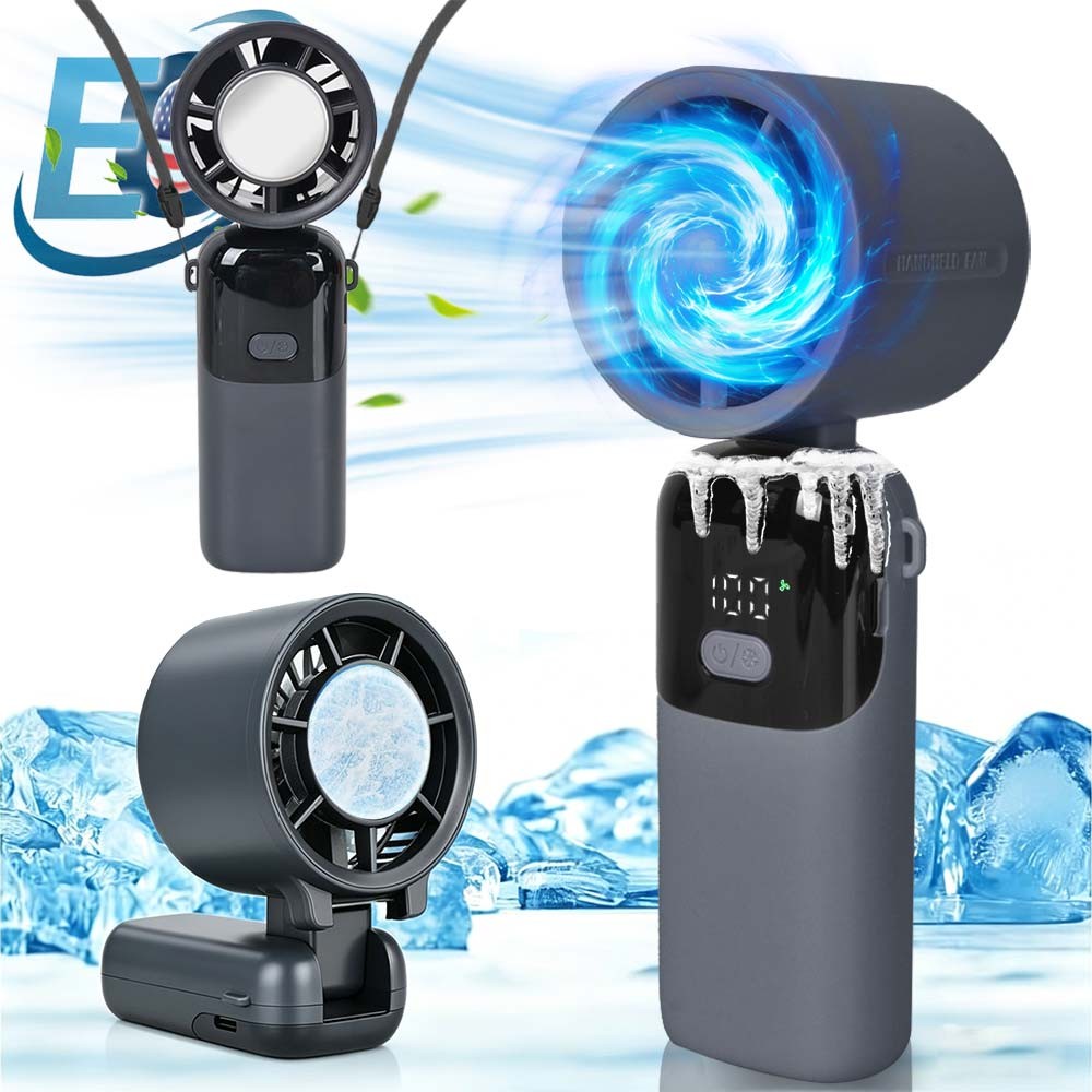 Portable Handheld Turbo Fan with Cold Compress for Outdoor Travel Working Gifts gallery