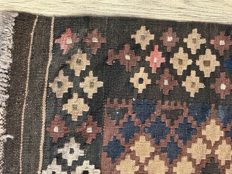 Rug 2 x 3 Rectangular area/ Browns Handmade in Mexico 100% wool. gallery