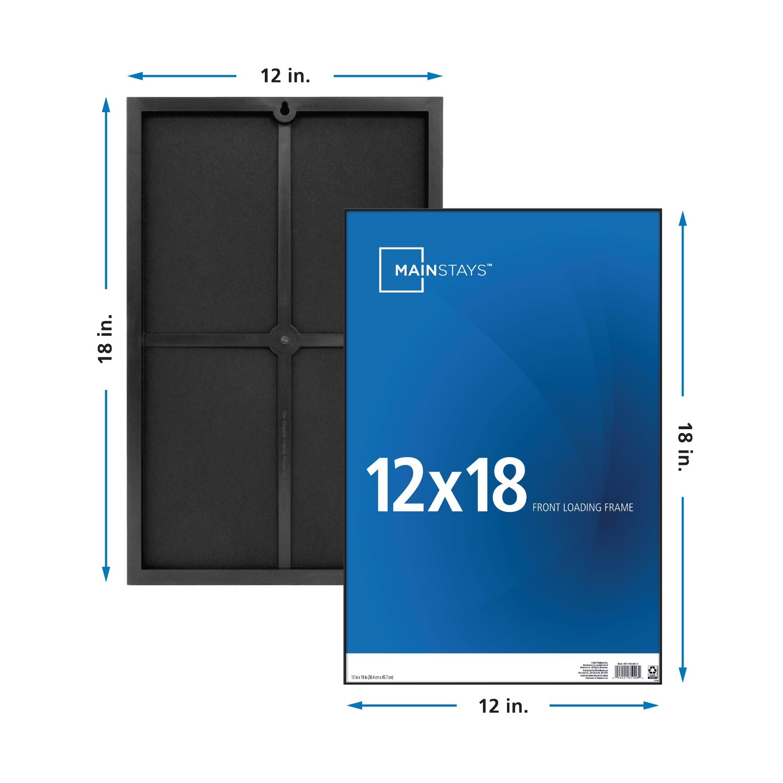 Mainstays – 12x18 Picture Frame – Black Front Loading Wall or Tabletop Photo Fra gallery