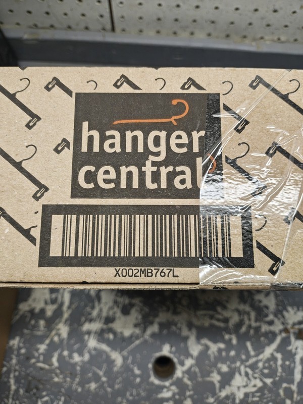 Hanger Central 30 Pack 12 Inch Slim Plastic Pants Hangers with Clips Black gallery