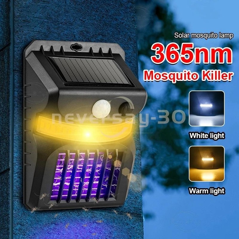 1-5 PACK Solar Powered LED Mosquito Fly Bug Insect Zapper Killer Trap Lamp Light gallery
