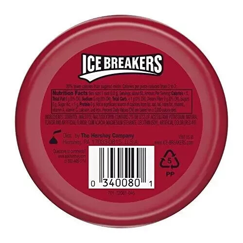Ice Breakers Sugar Free Mints, Cinnamon, 1.5 Ounce (Pack of 8) gallery