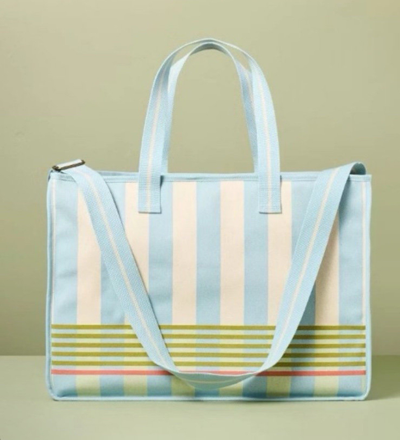 Hard-Sided Portable Cooler Light Blue & Tote - Hearth & Hand with Magnolia gallery