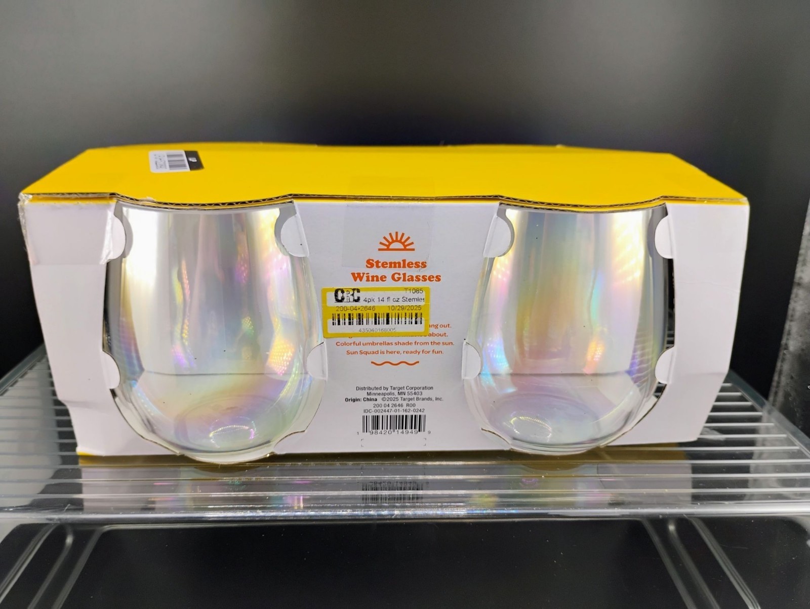 Sun Squad 4-Pack Stemless Iridescent BPA-Free Wine Glasses gallery