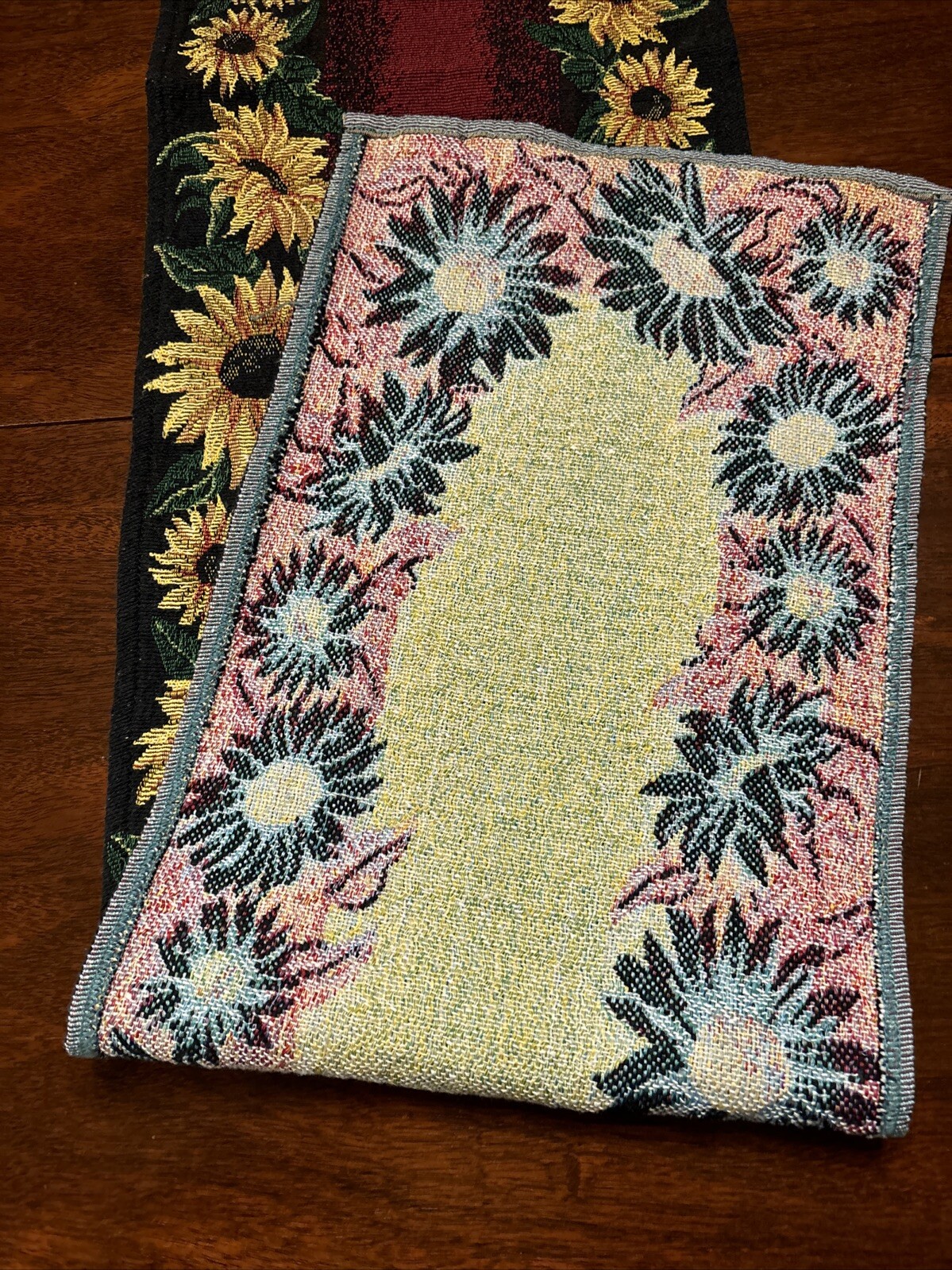 🍂🍂🍂 12” x 70" Fall Autumn Tapestry Sunflower Table Runner ~ Beautiful 🍂🍂🍂 gallery