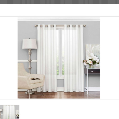 Eclipse Curtain Light Filtering One Panel 52in X 108in White gallery