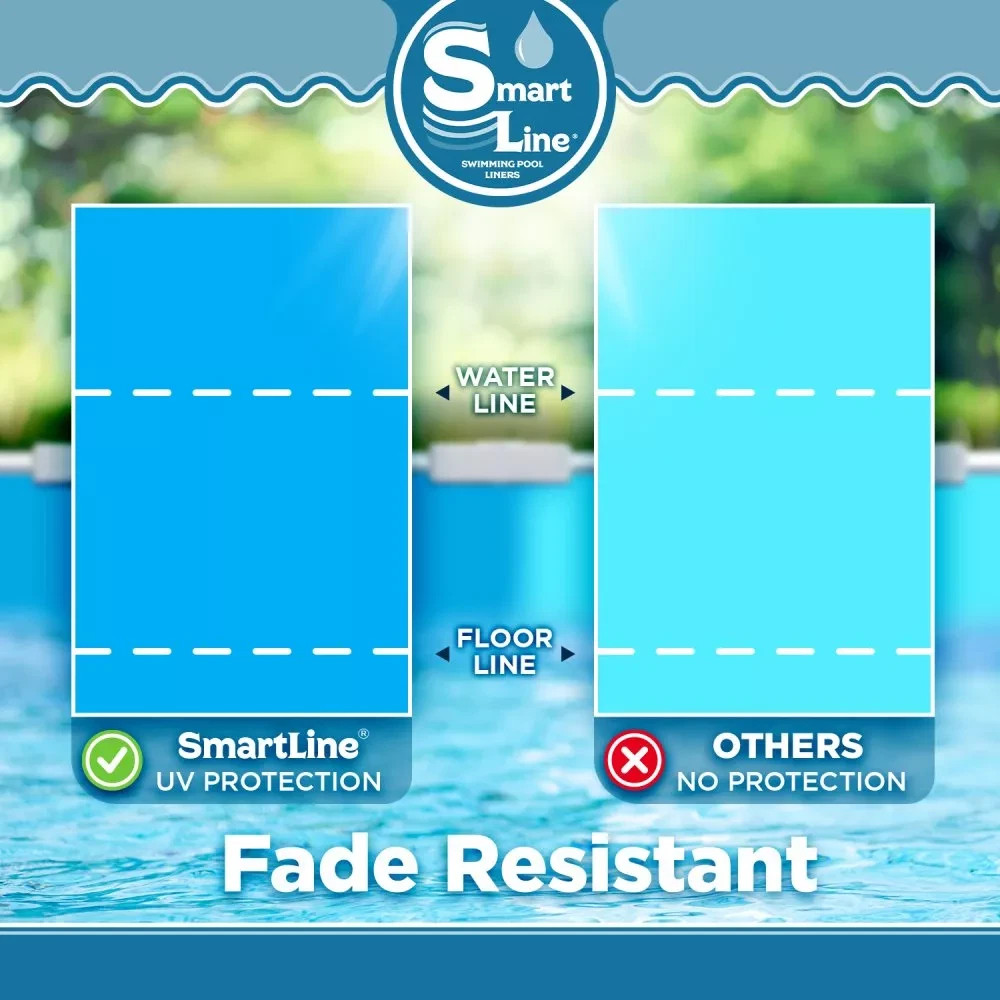 SmartLine Plain Blue Swimming Pool Overlap Liner 30 Gauge - (Various Sizes) gallery