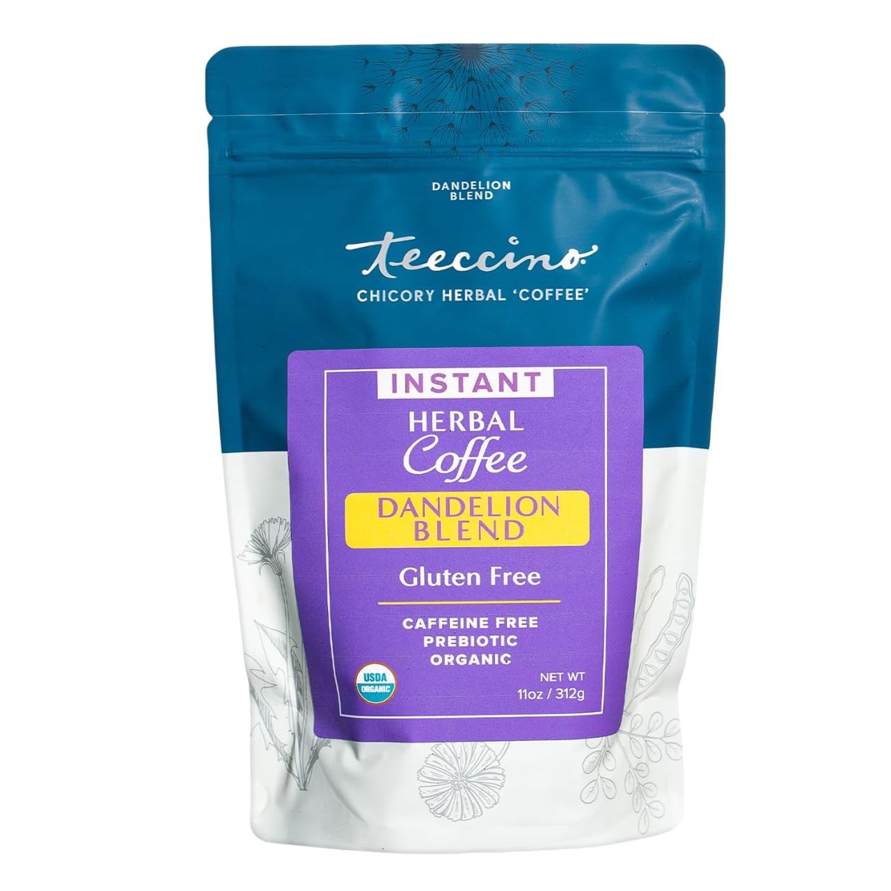 Teeccino Instant Organic Dandelion Blend – 104 servings – Gluten Free Instant... gallery