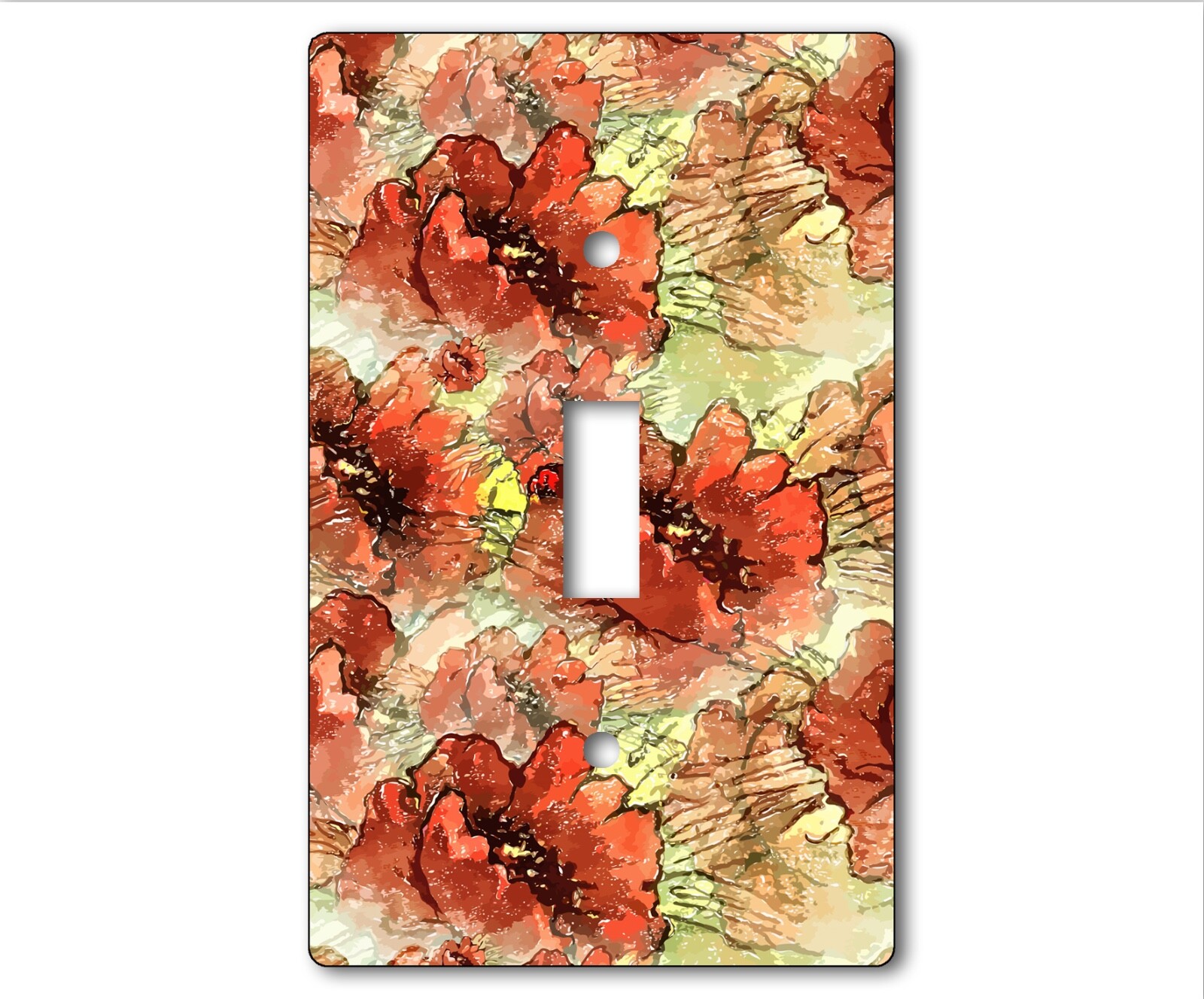 Decorative Acrylic & Hardboard Light Switch/Electrical Outlet Cover-Poppies gallery