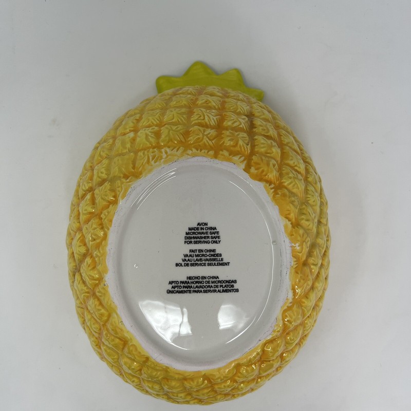 Pineapple Shaped Ceramic Serving Bowl Avon Luau Cookout Summer Vintage Party gallery